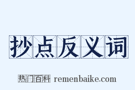 抄点反义词是什么意思的图片